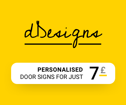 Buy PERSONALISED signs from Your dDesigns for just £7